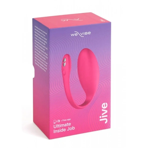We-Vibe Jive Smart + Лубрикант 50 мл - мощное виброяйцо с управлением со смартфона, 9.2х3.5 см (розовый) - sex-shop.ua