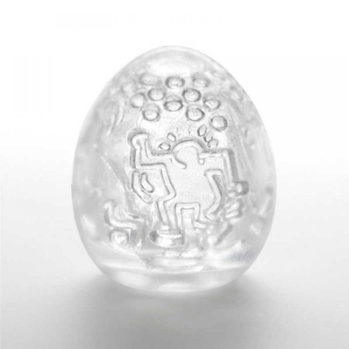 Tenga Keith Haring Dance Egg - Мастурбатор-яйцо, 5х4.5 см (белый) - sex-shop.ua