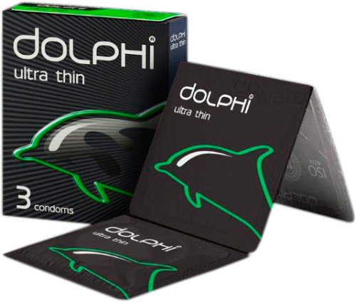 Dolphi Ultra thin №3 - тонкие презервативы, 3 шт - sex-shop.ua