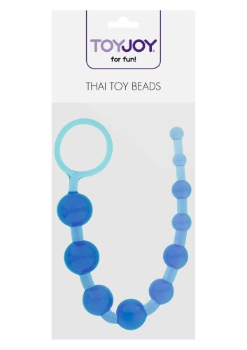 Toy Joy Thai Toy Beads - анальний ланцюжок, 25х2.5 см (блакитний)
