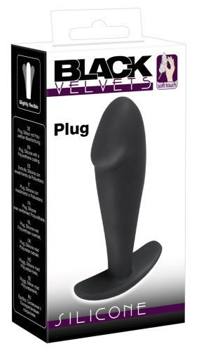 Orion Black Velvets Butt Plug - Анальна пробка, 10х3 см (чорний)