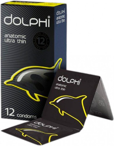 Dolphi Anatomic ultra thin №12 - ультратонкие презервативы, 12 шт - sex-shop.ua