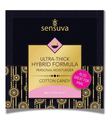 Sensuva – Ultra-Thick Hybrid Formula Cotton Candy – Пробник лубриканта на гібридній основі, 6 мл.