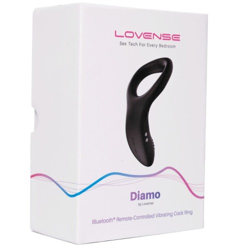 Lovense Diamo Cock Ring - віброкільце з керуванням зі смартфона, 11.3х4.4 см (чорний)
