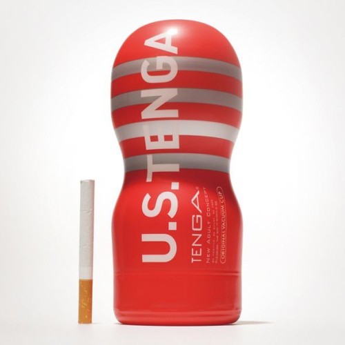 Tenga US Deep Throat (Original Vacuum) Cup (глубокая глотка большая) - Мастурбатор-имитатор орального секса, 17х7 см (белый) - sex-shop.ua