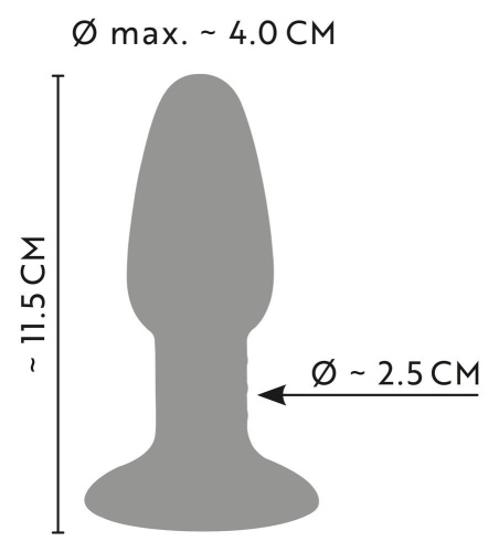 Anos Tricolour Butt Plug - Анальна пробка, 11.5х4 см (триколірна)