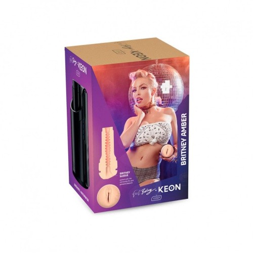 Kiiroo Keon Kombo Set - Інтерактивна секс-машина для чоловіків із мастурбатором Feel Britney Amber
