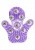 Simple & True Roller Balls Massager - Перчатка для массажа, 14х11 см (фиолетовый) - sex-shop.ua