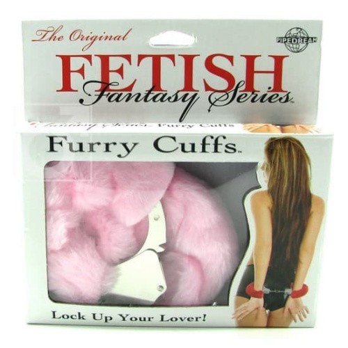 Наручники Furry Cuffs (красный) - sex-shop.ua