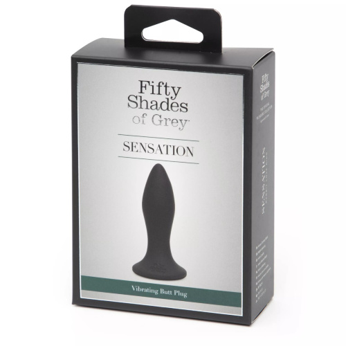 Fifty Shades of Grey Sensation Vibrating Butt Plug - Анальная пробка, 8,5 см (черный) - sex-shop.ua