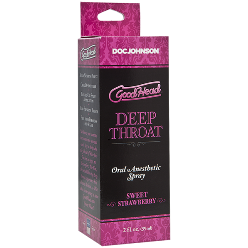 Doc Johnson GoodHead DeepThroat Spray – спрей для глибокого мінету, 59 мл (полуниця)