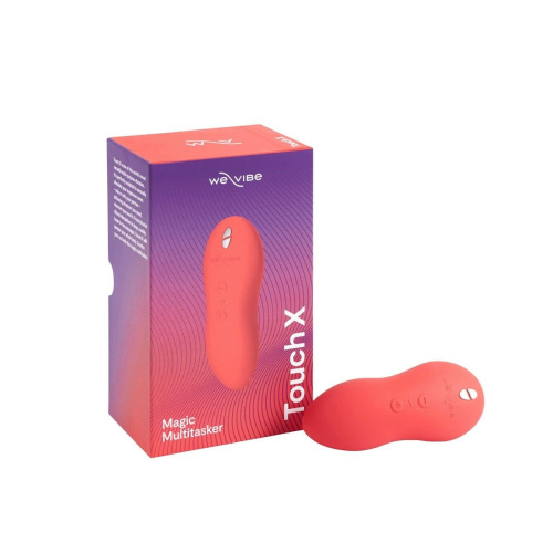 We-Vibe Touch X + Лубрикант 50 мл - Интимный стимулятор, 10.2х4.3 см (оранжевый) - sex-shop.ua