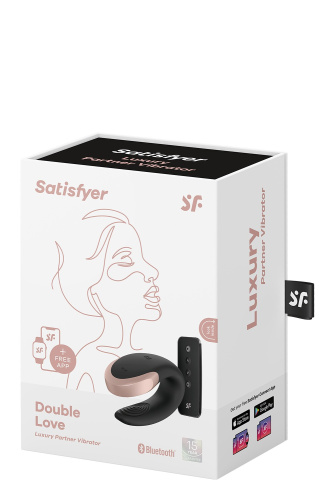 Satisfyer Double Love - вибратор для пар, 8.6х5.7 см (чёрный) - sex-shop.ua
