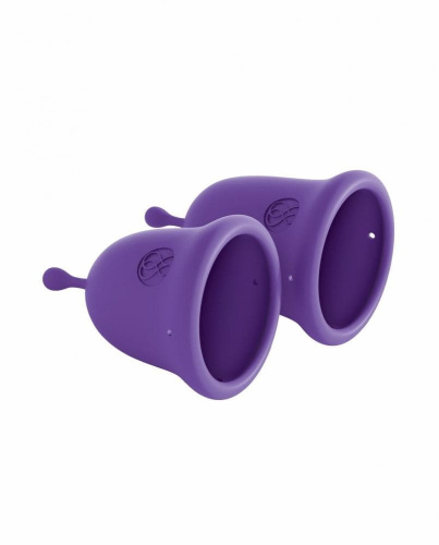 Jimmyjane Menstrual Cups - набор менструальных чаш, 14 мл и 21 мл (пурпурный) - sex-shop.ua