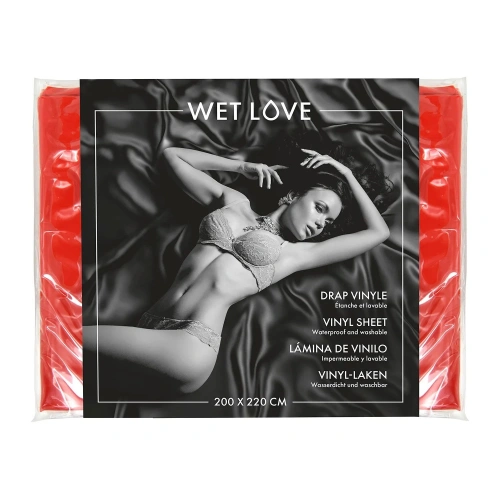Fetish Tentation Wet Love - Простыня из винила для фетиша, 220х200 см (красный) - sex-shop.ua