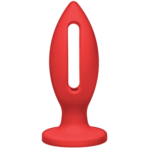 Doc Johnson Kink Lube Luge Premium Silicone Plug 5" - силиконовая анальная пробка, 12.7х4,8 см (красный) - sex-shop.ua