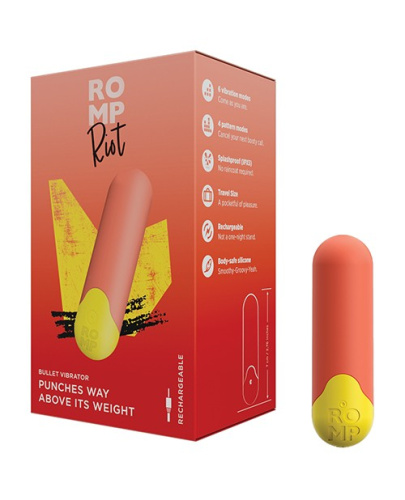 Romp RIOT - Вибропуля, 7х2 см (оранжевый) - sex-shop.ua