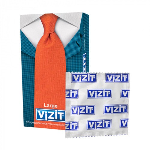 VIZIT Large №12 - презервативы увеличенного размера, 12 шт - sex-shop.ua