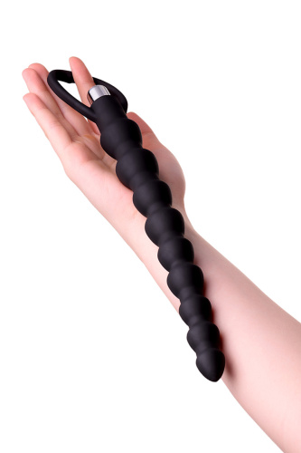 Toyfa A-Toys - анальная цепочка с вибрацией, 23.8х3.1 см (черный) - sex-shop.ua