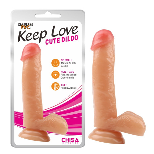 Keep Love Cute Dildo - Фаллоимитатор, 17,8 см (телесный) - sex-shop.ua