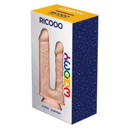 Wooomy Ricooo - Двойной фаллоимитатор, 19х4.3 см - sex-shop.ua