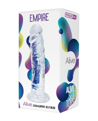 Alive Jelly Dildo Empire - фаллоимитатор, 19.3х4.3 см (прозрачный) - sex-shop.ua