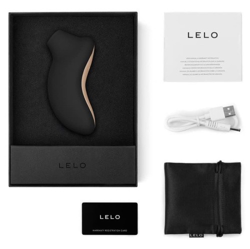 Lelo Sona - Безконтактний звуковий стимулятор клітора, 11.5х5.6 см (чорний)