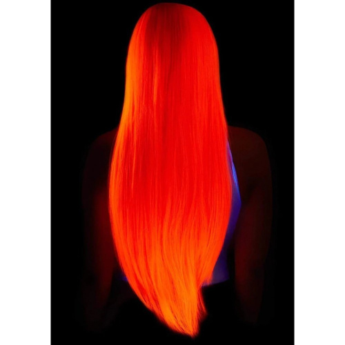 Leg Avenue - Long straight center part wig - Длинный парик (неоновый розовый) - sex-shop.ua