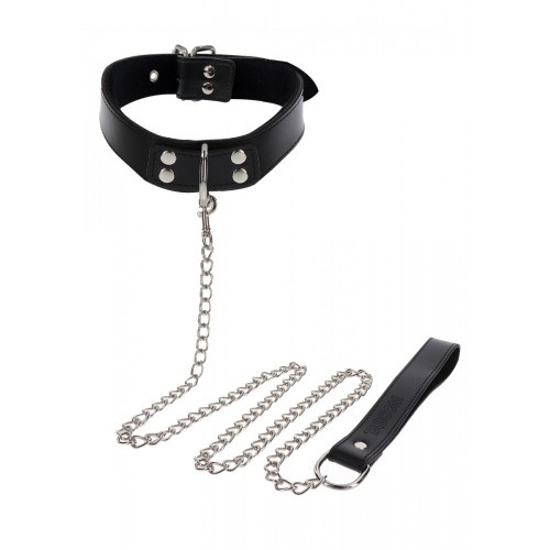 Taboom - Elegant Collar and Chain Leash - Ошейник на поводке - sex-shop.ua
