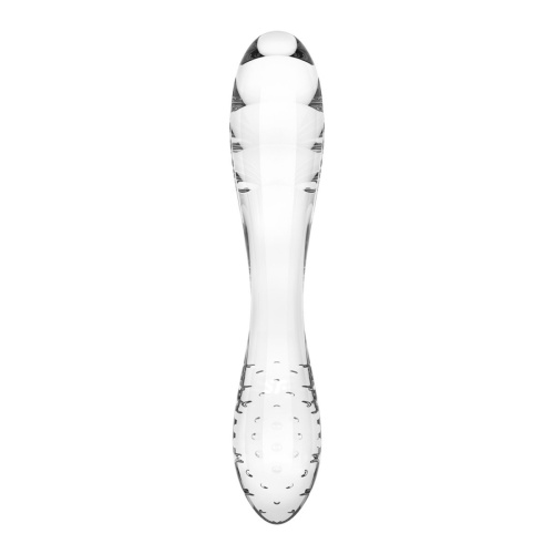 Satisfyer Dazzling Crystal 1 - Двухсторонний фаллоимитатор, 18,5 см (прозрачный) - sex-shop.ua