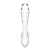Satisfyer Dazzling Crystal 1 - Двухсторонний фаллоимитатор, 18,5 см (прозрачный) - sex-shop.ua