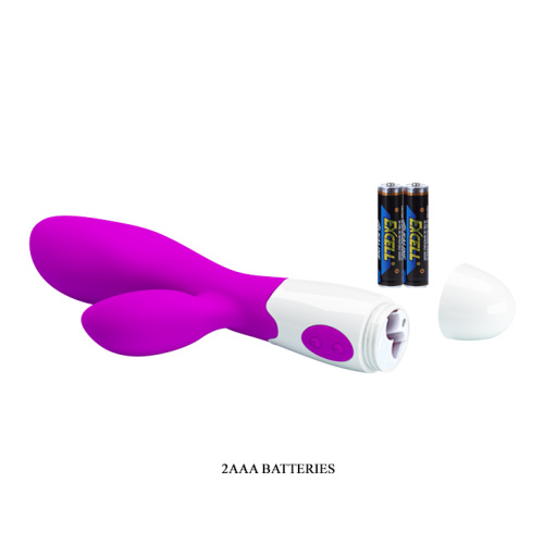 Pretty Love Newman Silicone Vibrator - Стильный силиконовый вибратор-кролик, 20х3.8 см (фиолетовый) - sex-shop.ua