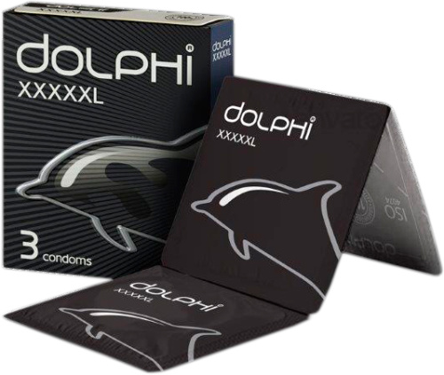 Dolphi XXXXXL №3 - презервативы увеличенного размера, 3 шт - sex-shop.ua