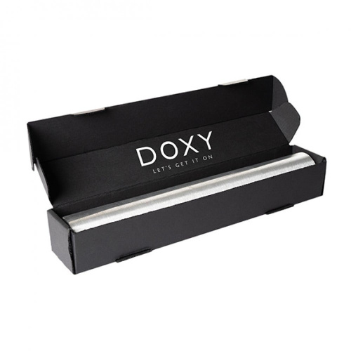DOXY Die Cast 3R Tiger - дуже потужний вібратор-мікрофон, що перезаряджається в алюмінієво-титановому корпусі, 28х4.5 см (тигровий)