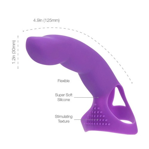 Simple & True Extra Touch Finger Dong - Насадка на палец, 12.5х3 см (фиолетовая) - sex-shop.ua