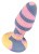 Coloгful Joy Triple Colour Butt Plug - Анальная пробка, 11.5х4 см (разноцветная) - sex-shop.ua