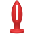 Doc Johnson Kink Lube Luge Premium Silicone Plug 4" - силиконовая анальная пробка, 9х3,81 см (красный) - sex-shop.ua