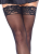  Leg Avenue Sheer Thigh Highs Plus Size - чулки на кружевном манжете Q (черный) - sex-shop.ua
