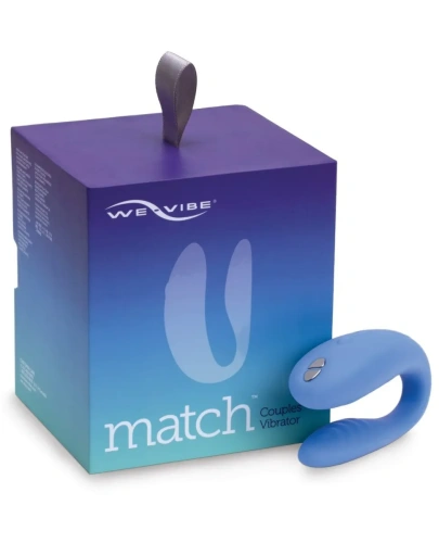 We-Vibe Match + Лубрикант 50 мл - вібратор для пар з дистанційним управлінням, (синій)