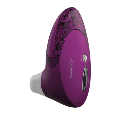 Womanizer W500 - Вакуумный стимулятор клитора с кристаллом Swarovski, 12х6 см (фиолетовый) - sex-shop.ua