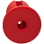 Doc Johnson Kink Lube Luge Premium Silicone Plug 4" - силиконовая анальная пробка, 9х3,81 см (красный) - sex-shop.ua