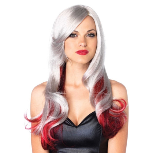 Leg Avenue-Allure Multi Color Wig Grey/Red - Двоколірна перука, сіро-червона