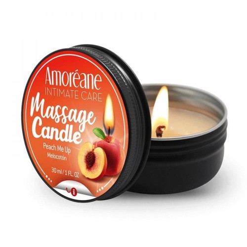 Amoreane Peach Me Up - Массажная свеча с соблазнительным ароматом персика, 30 мл - sex-shop.ua