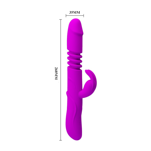Pretty Love Ward Vibrator Purple - Вибратор с поступательным движением и ротацией, 26х3.5 см (фиолетовый) - sex-shop.ua