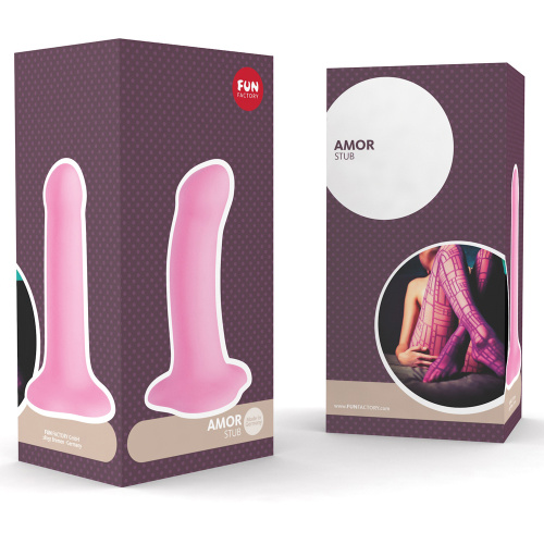Fun Factory Amor - Компактный фаллоимитатор, 13.5х3.5 см (розовый) - sex-shop.ua