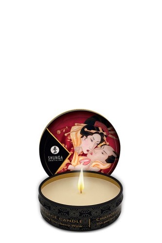 Shunga Massage Candle - Массажная свеча с ароматом клубники, 30 мл - sex-shop.ua