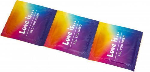 LOVE IS - Презервативы ароматизированные, 3 шт (ваниль) - sex-shop.ua